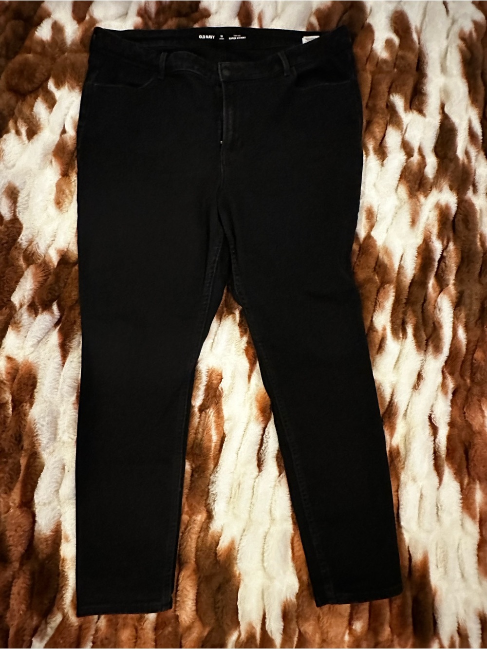 Old Navy Black High-Rise Super Skinny Jeans for Women - Stretchy Fit, 18 Short